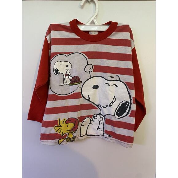Vintage Kids Peanuts Snoopy Long Sleeve Shirt Size 4 - Picture 1 of 6